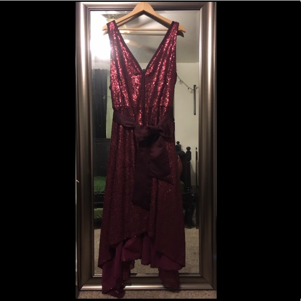 stunning isabel toledo burgundy dress